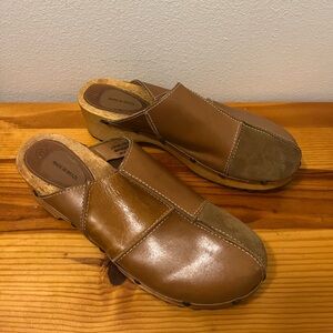 Womens Size 11 Brown Bed Stu Patchwork Clogs